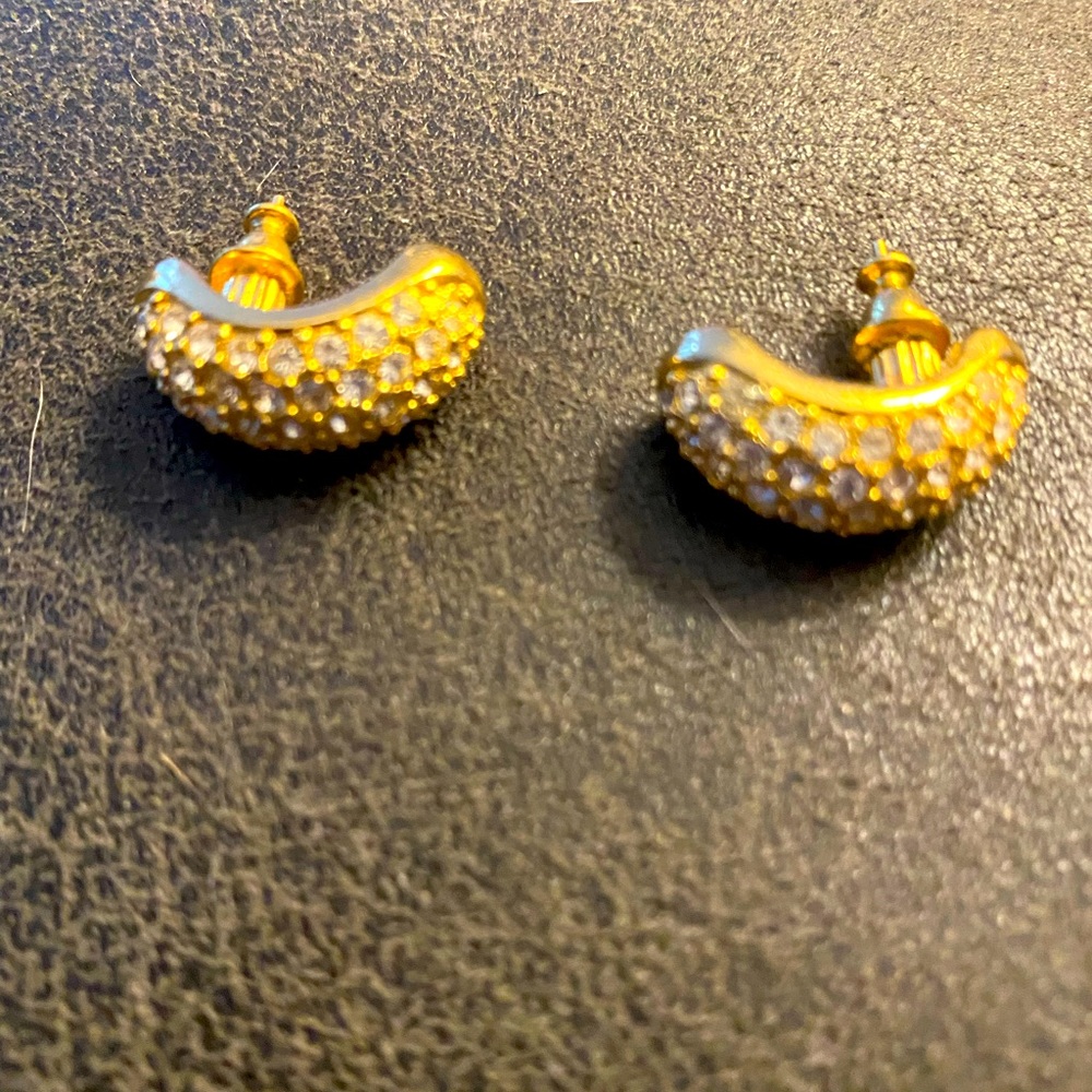 Swarovski and gold plated earrings